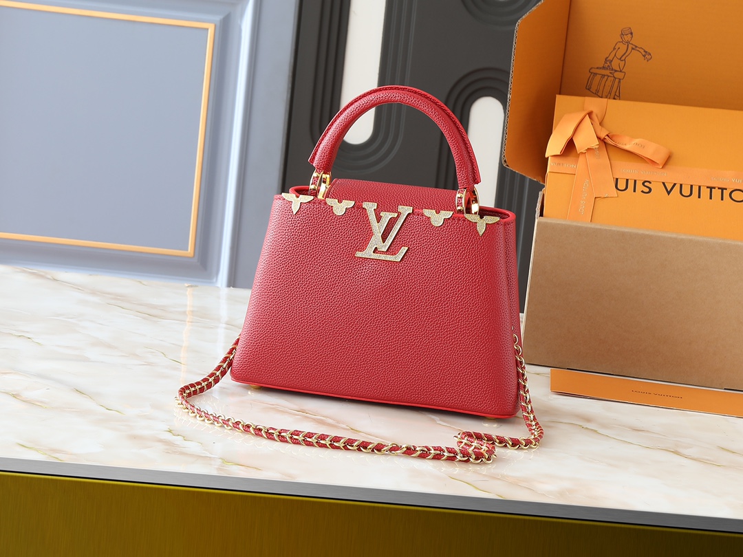 LV Classic Handbag Monogram Canvas Model M12934 Zip Closure Office Commute